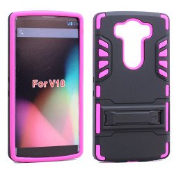 LG V10 Hard Shield Hybrid Case (Hot Pink)
